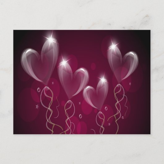 Carte postale Ballons violet (Devant)