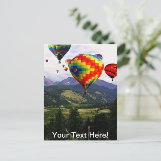 Carte Postale Balloon à air chaud dans les Rocheuses (Debout devant)