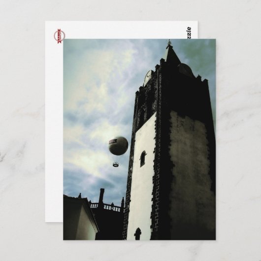 Carte Postale Balloon à air chaud de l'église Funchal, Madère (P (Devant / Derrière)