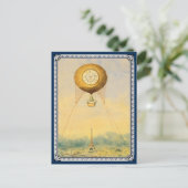 Carte Postale Balloon à air chaud sur la peinture de Paris (Debout devant)