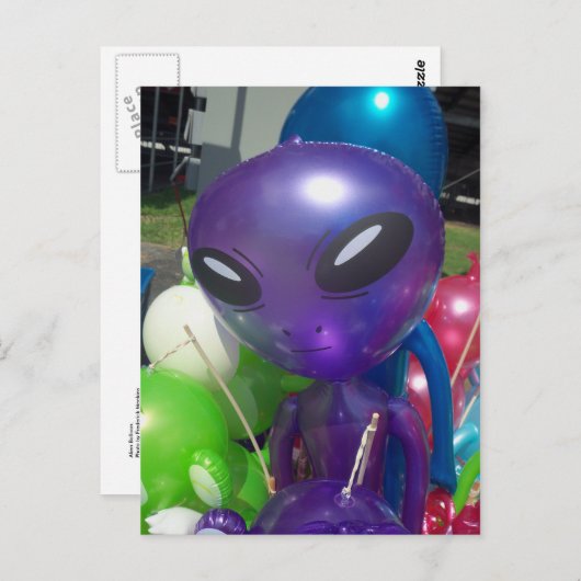 Carte Postale Balloon Alien (Devant / Derrière)