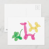 Carte Postale Balloon Animaux (Devant / Derrière)