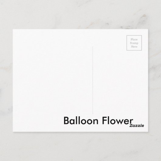 Carte Postale Balloon Flower (Dos)