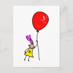 Carte Postale Balloon Girl