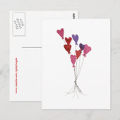 Carte postale Balloon Hearts (Devant / Derrière)