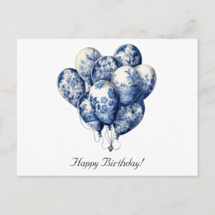 Carte Postale Balloons à Delft Blue personnalisables