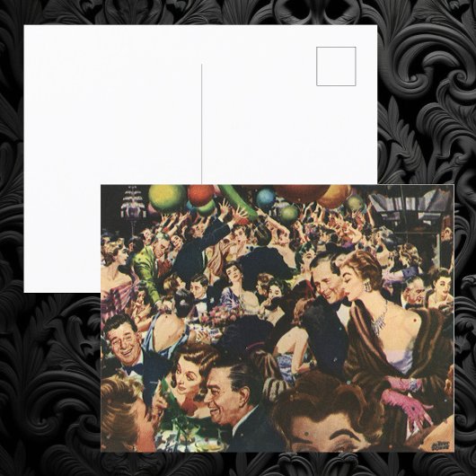 Carte Postale Balloons de fête d'anniversaire vintage, thème Hol