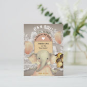 Carte Postale Balloons éléphant rose mignons (Debout devant)