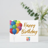 Carte Postale Balloons Joyeux Anniversaire Entreprise Chic Sur M (Debout devant)