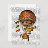 Carte Postale Ballotte à air chaud avec drapeaux (Devant / Derrière)