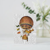 Carte Postale Ballotte à air chaud avec drapeaux (Debout devant)