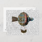 Carte Postale Ballotte à air chaud avec plume de queue (Devant / Derrière)