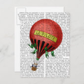 Carte Postale Ballotte à air chaud Jardin De Tuileries (Devant / Derrière)