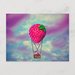 Carte Postale Ballotte à air chaud Little Strawberry