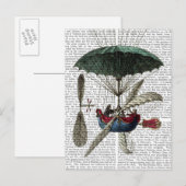 Carte Postale Ballotte à air chaud Place du Louvre (Devant / Derrière)