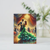 Carte Postale Ballroom Dancing Couple faisant la Valse (Debout devant)