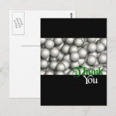 Carte Postale Balls de golf Merci (Devant / Derrière)