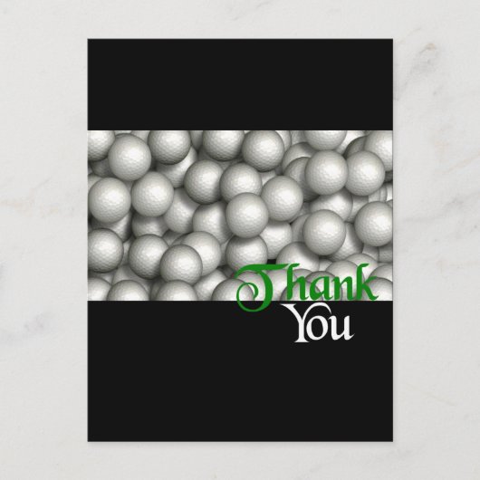 Carte Postale Balls de golf Merci (Devant)
