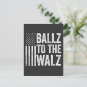 Carte Postale Ballz aux élections Walz Harris Walz 2024 (Debout devant)