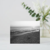 Carte Postale Balnéaire Floride coucher de soleil noir et blanc  (Debout devant)