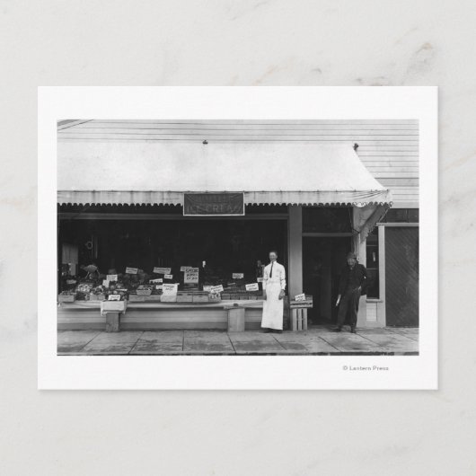 Carte Postale Balnéaire, Oregon Vue de Hoefler Ice Cream Shop (Devant)