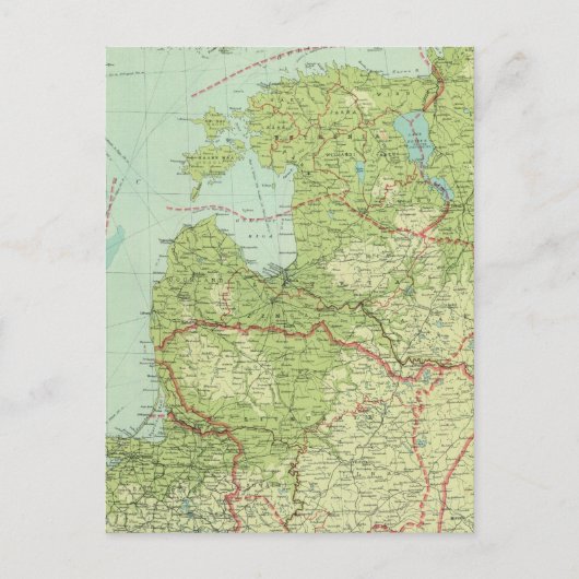 Carte Postale Baltic States & East Prussia (Devant)