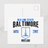 Carte Postale Baltimore (Devant / Derrière)