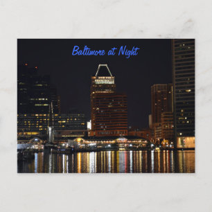 Carte Postale Baltimore la nuit