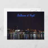 Carte Postale Baltimore la nuit (Devant / Derrière)
