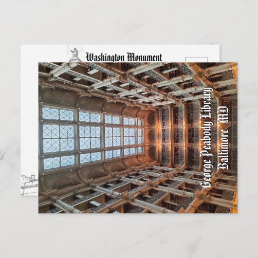 Carte Postale Baltimore Landmarks Postcard Peabody Library Photo (Devant / Derrière)