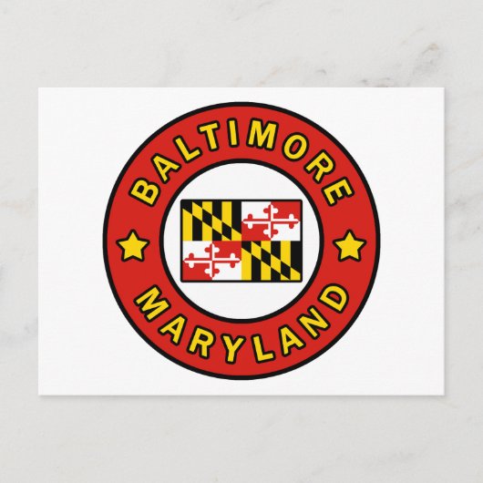 Carte Postale Baltimore Maryland (Devant)