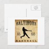 Carte Postale Baltimore Maryland Baseball 1868 (Devant / Derrière)