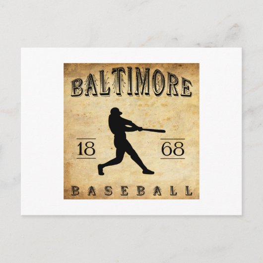 Carte Postale Baltimore Maryland Baseball 1868 (Devant)
