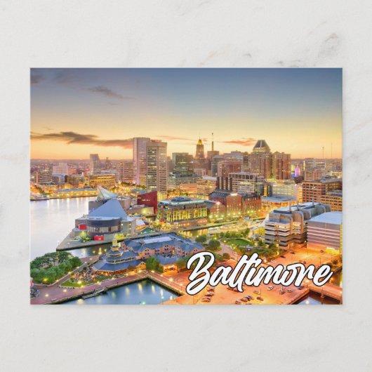 Carte Postale Baltimore, Maryland, États-Unis (Devant)