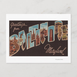Carte Postale Baltimore, Maryland - Scènes de grandes lettres 3