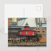 Carte Postale Baltimore Porte Intérieur Sept Pieds Phare Knoll (Devant / Derrière)