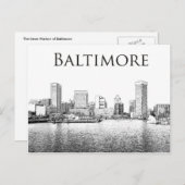 Carte Postale Baltimore : Scène du port intérieur (Devant / Derrière)