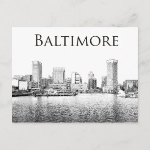 Carte Postale Baltimore : Scène du port intérieur