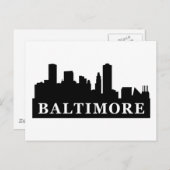 Carte Postale Baltimore Skyline (Devant / Derrière)