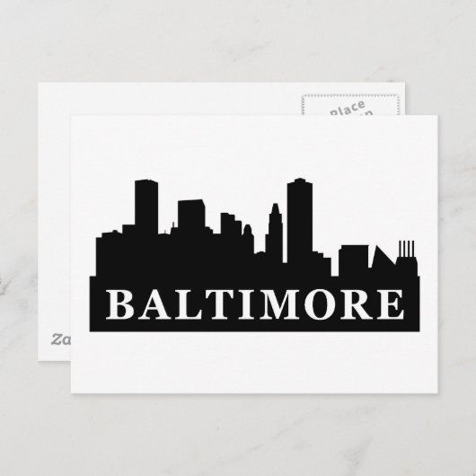 Carte Postale Baltimore Skyline (Devant / Derrière)