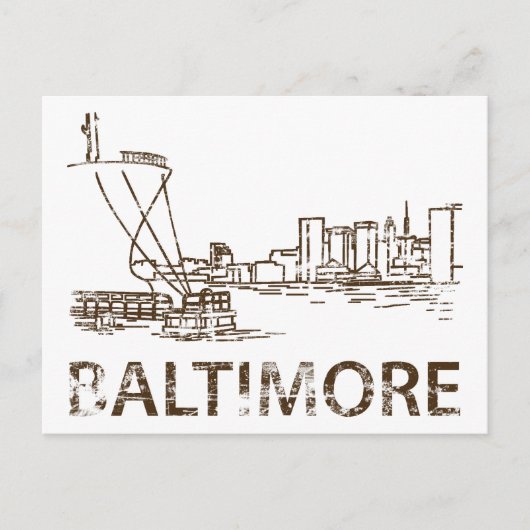Carte Postale Baltimore vintage (Devant)