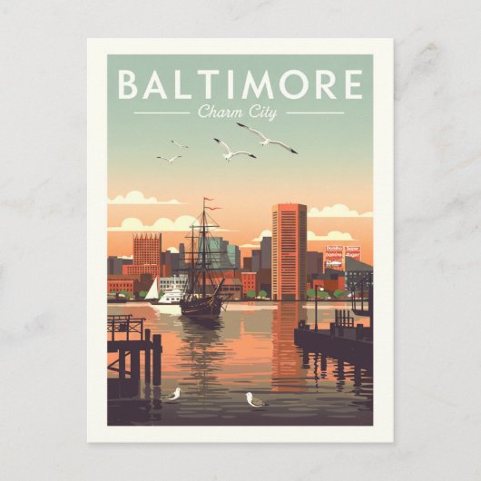 Carte Postale Baltimore vintage (Devant)