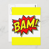 CARTE POSTALE BAM COMICBOOK SONS ACTIONS LOUD COMICS CARTOONS (Devant / Derrière)