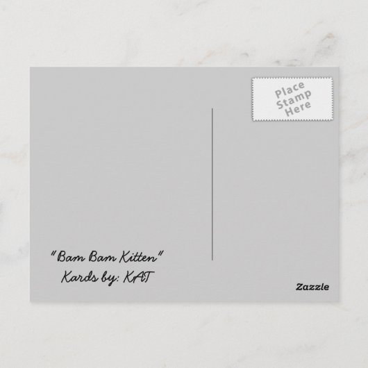 carte postale bambam kitty (Dos)
