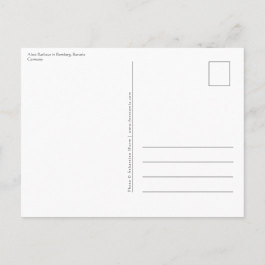 Carte Postale Bamberg Allemagne (Dos)