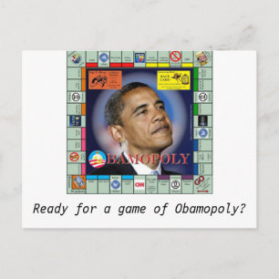 Carte Postale bamopoly, Prêt pour une partie d'Obamopoly ?