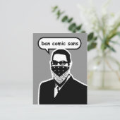 Carte postale Ban Comic Sans (Debout devant)