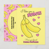 Carte Postale Banana Cute Kids Classroom Valentine Card (Devant / Derrière)