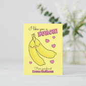Carte Postale Banana Cute Kids Classroom Valentine Card (Debout devant)