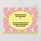 Carte Postale Banana Cute Kids Classroom Valentine Card (Dos)